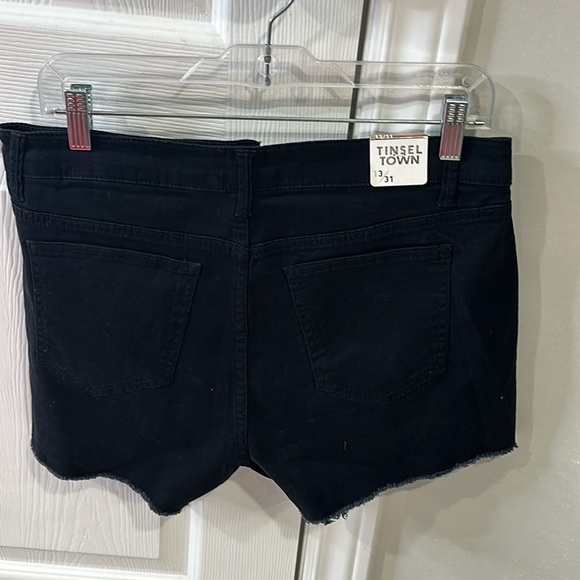 Tinseltown Denim junior HighRise Black Short - Picture 5 of 6